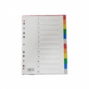 RENO PVC DIVIDER 12-TABS F-12C R/SIH-12H Office Stationery & Supplies Limassol Cyprus Office Supplies in Cyprus: Best Selection Online Stationery Supplies. Order Online Today For Fast Delivery. New Business Accounts Welcome