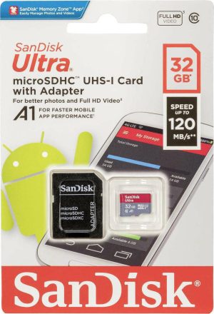 SANDISK Ultra Android microSDHC 32GB + SD Adapter + Memory Zone App 120MB/s A1  Class10 UHS-I Office Stationery & Supplies Limassol Cyprus Office Supplies in Cyprus: Best Selection Online Stationery Supplies. Order Online Today For Fast Delivery. New Business Accounts Welcome