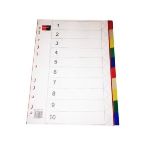 B/R PVC DIVIDER A4 10-TABS COLOUR HF289-10C/BR00049 Office Stationery & Supplies Limassol Cyprus Office Supplies in Cyprus: Best Selection Online Stationery Supplies. Order Online Today For Fast Delivery. New Business Accounts Welcome