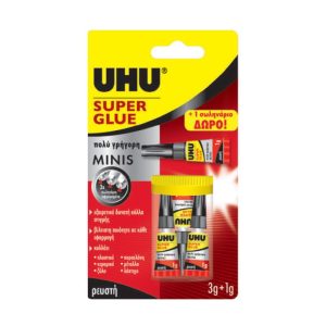 UHU SUPER GLUE  MINI (3X1G) N.45415 Office Stationery & Supplies Limassol Cyprus Office Supplies in Cyprus: Best Selection Online Stationery Supplies. Order Online Today For Fast Delivery. New Business Accounts Welcome