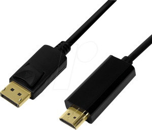 LOGILINK 2M DISPLAYPORT TO HDMI M/M BLACK  CV0127 Office Stationery & Supplies Limassol Cyprus Office Supplies in Cyprus: Best Selection Online Stationery Supplies. Order Online Today For Fast Delivery. New Business Accounts Welcome