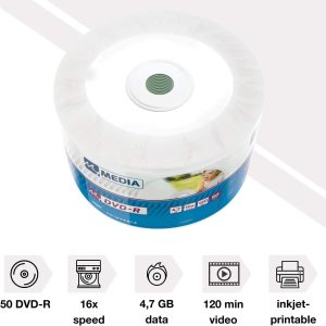 MyMedia – DVD-R 50PK Wrap 4.7GB – Printable – 69202 Office Stationery & Supplies Limassol Cyprus Office Supplies in Cyprus: Best Selection Online Stationery Supplies. Order Online Today For Fast Delivery. New Business Accounts Welcome