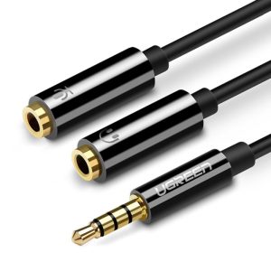 UGREEN HEADPHONE SPLITTER MINI JACK 3.5 mm – 2 x mini jack 3.5 mm (microphone + stereo output) black (AV141) Office Stationery & Supplies Limassol Cyprus Office Supplies in Cyprus: Best Selection Online Stationery Supplies. Order Online Today For Fast Delivery. New Business Accounts Welcome