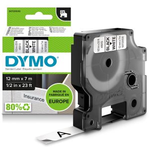 DYMO TAPE 12MMX4M BLACK ON WHITE  PLASTIC 91201 Office Stationery & Supplies Limassol Cyprus Office Supplies in Cyprus: Best Selection Online Stationery Supplies. Order Online Today For Fast Delivery. New Business Accounts Welcome