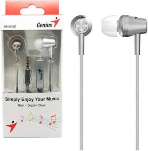 GENIUS EARPHONES WITH MICROPHONE ONE JACK HSM360/SILVER Office Stationery & Supplies Limassol Cyprus Office Supplies in Cyprus: Best Selection Online Stationery Supplies. Order Online Today For Fast Delivery. New Business Accounts Welcome